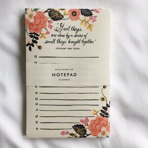 Rifle Paper Co Great Things Checklist Notepad